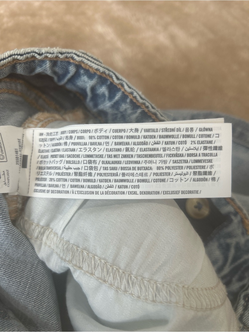Abercrombie kids high rise wide leg jeans girl size 17/18 long blue baggy grunge - Picture 10 of 13